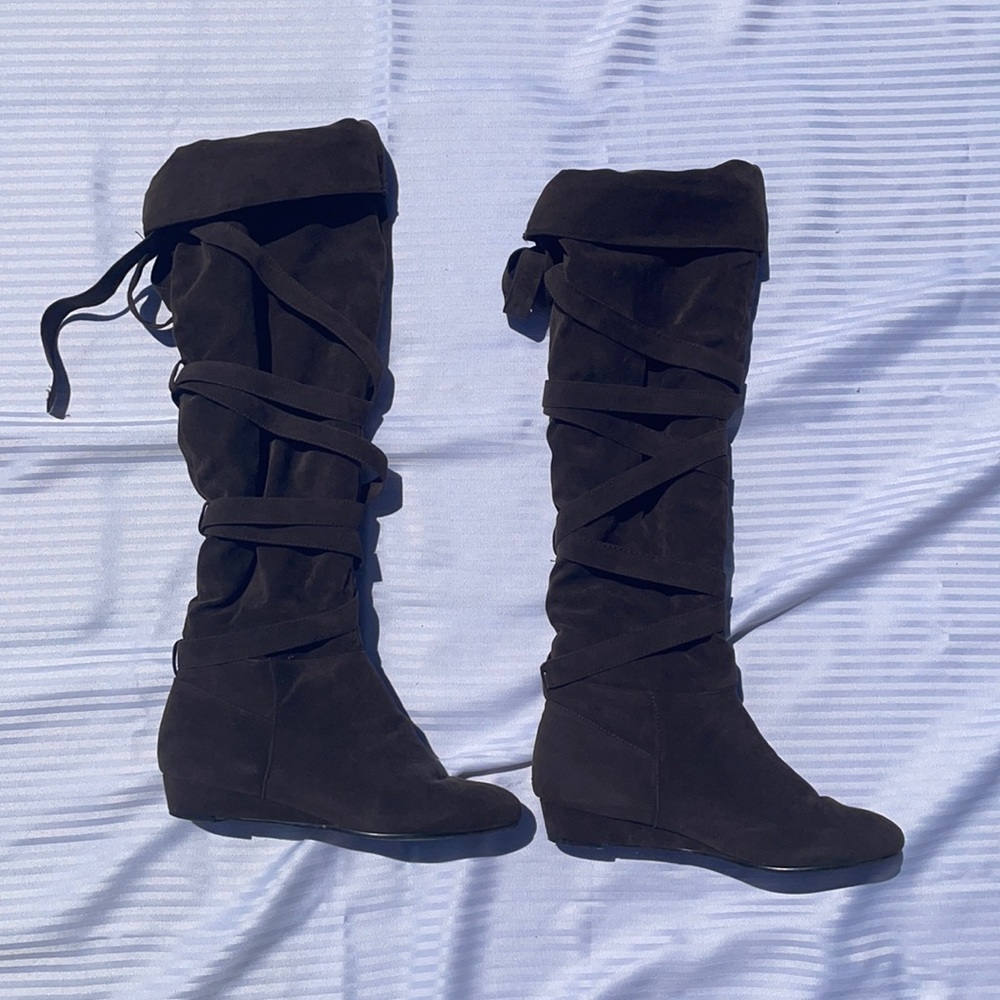 Nature Breeze ballet wrap laced Boots 8